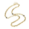 Ion Plating(IP) 304 Stainless Steel Oval Link Chain Necklaces for Women NJEW-D052-06G-1