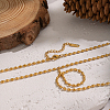 Elegant 304 Stainless Steel Rice Chain Y-Shaped Necklaces for Women DQ6451-4