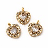 PVD Vacuum Plating 304 Stainless Steel Cubic Zirconia Pendants STAS-A076-02G-2