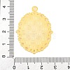 Tibetan Style Oval Alloy Pendant Cabochon Settings TIBEP-Q054-44G-RS-3