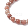 Natural Purple Aventurine Beads Stretch Bracelets for Women BJEW-JB12625-02-3