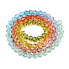 Gradient Color Baking Paint Glass Bead Strands DGLA-A039-T4mm-A015-2