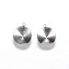 Non-Tarnish 201 Stainless Steel Pendant Rhinestone Settings X-STAS-N0014-04P-1