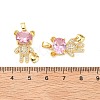 Brass Micro Pave Cubic Zirconia Pendants KK-G533-14G-02-3