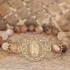 Religion Alloy Connector Charms with Crystal Rhinestone FIND-WH0416-94-3