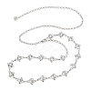 Alloy Flower Link Chain Waist Chains FIND-WH0421-95P-1