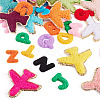 76Pcs 2 Sets 2 Styles Polyester Clothing Patches PATC-TA0001-42-3