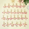 Letter A~Z Transparent Glitter Resin Pendant Keychains KEYC-FZ00024-21-6