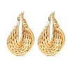 304 Stainless Steel Twist Ring Stud Earrings EJEW-P324-10G-4