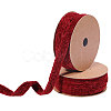 Polyester Chenille Ribbon OCOR-WH0097-36A-1