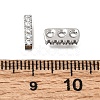 Brass Micro Pave Clear Cubic Zirconia Multi-Strands Links KK-N290-19P-3