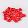 2-Hole Flat Round Resin Sewing Buttons for Costume Design BUTT-E119-36L-10-1