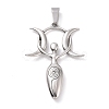 Non-Tarnish 304 Stainless Steel Manual Polishing Big Pendants STAS-G276-07P-1