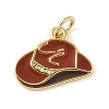 Brass Enamel Charms KK-C110-21A-G-1