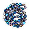 Electroplate Transparent Glass Beads Strands EGLA-N008-016-3