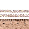 AB Color Plated Transparent Glass Rondelle Beads Strands EGLA-T029-4mm-10D-4