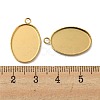 Ion Plating(IP) 304 Stainless Steel Pendant Cabochon Settings STAS-H378-06G-5