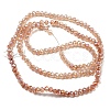 Transparent Baking Paint Glass Beads Strands DGLA-F002-02B-05-3