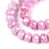 Anti-Tarnish Electroplate Rondelle Glass Beads Strands EGLA-T021-6mm-17-02-3