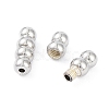 Anti-Tarnish Rhodium Plated 925 Sterling Silver Screw Clasps STER-K173-04P-2