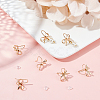 24Pcs Brass Stud Earring Findings KK-FH0002-35-2