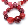 Dyed Natural Agate Bead Strands G-Q940-08C-2