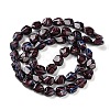 Handmade Gold Sand Lampwork Beads Strands LAMP-U001-01E-2