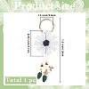 Leather and Alloy Keychain HJEW-WH20022-04B-01-2