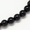 Grade AA Natural Golden Sheen Obsidian Round Beads Strands G-L275-01-6mm-1