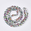 Translucent Electroplate Glass Beads Strands X-EGLA-T020-03A-2