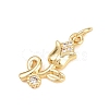 Valentine's Day Brass Micro Pave Clear Cubic Zirconia Pendants KK-D258-07G-02-2