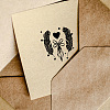 Boho Style Feather Plastic Clear Stamps DIY-WH0584-0002-7