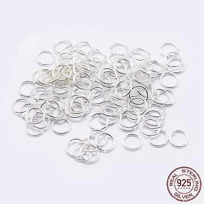925 Sterling Silver Saw Cut Open Jump Rings STER-F036-02S-0.9x4mm-1
