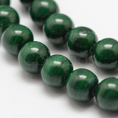 Natural Malachite Beads Strands G-F461-05-6mm-1