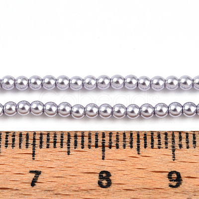 Baking Paint Pearlized Glass Pearl Bead Strands HY-N002-2mm-A04-1