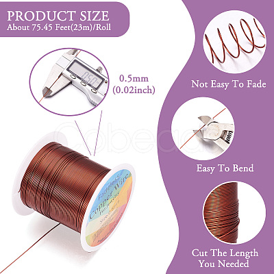 Round Copper Beading Wire for Jewelry Making YS-TAC0004-0.5mm-05-1