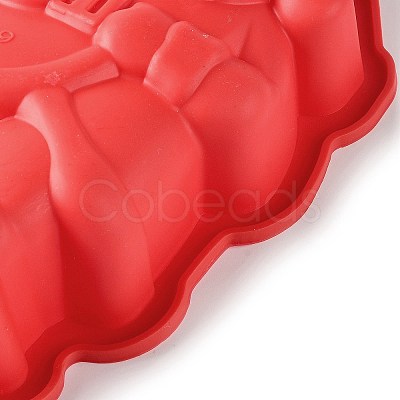 Santa Claus Cake DIY Food Grade Silicone Statue Mold DIY-K075-06-1