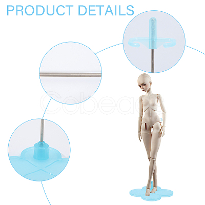 Adjustable Plastic Doll Stand Support ODIS-WH0329-96-1