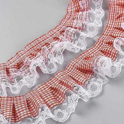 5 Yards Polyester Tartan Printed Ribbon OCOR-GF0005-08A-1