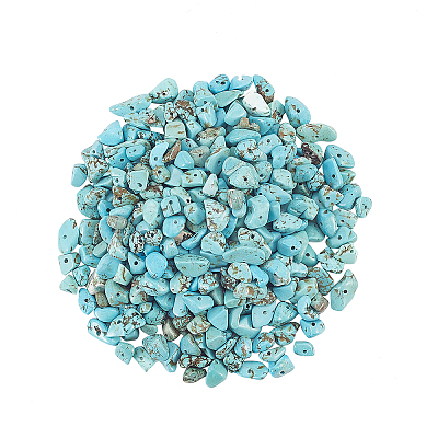 Synthetic Turquoise Chip Bead Strands G-CJ0001-09-1