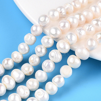 Natural Cultured Freshwater Pearl Beads Strands X-PEAR-N013-08G-01-1