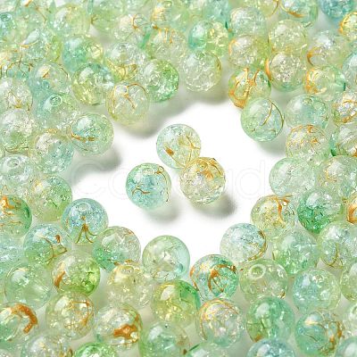 Transparent Crackle Acrylic Beads DACR-D300-01E-10mm-1