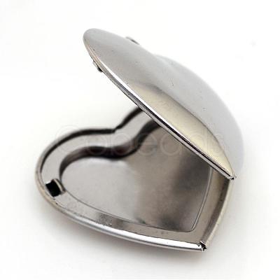 Tarnish Resistant 316 Stainless Steel Photo Locket Pendants STAS-S046-09-1