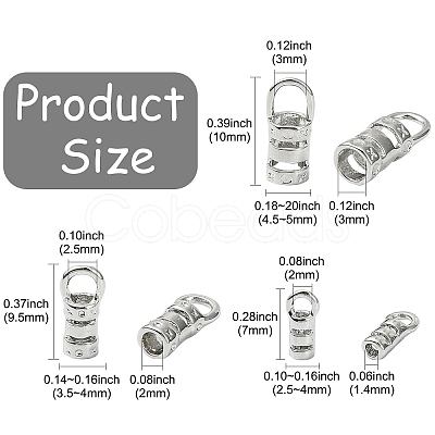 30Pcs 3 Styles Brass Cord End FIND-CJ0004-71-1