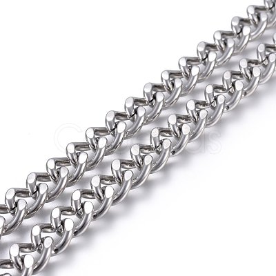 Tarnish Resistant 304 Stainless Steel Curb Chains STAS-P219-03-1