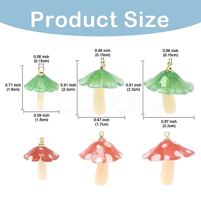 15Pcs 3 Styles Plastic Pendants KY-YW0002-28A-1
