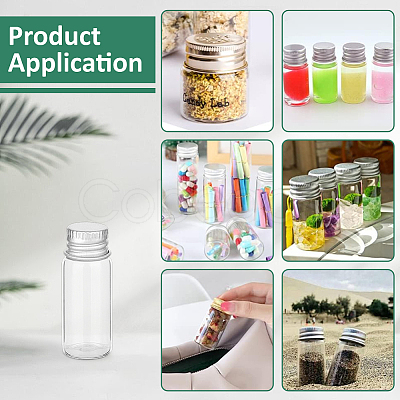 Glass Bead Storage Tubes with Aluminum Screw Lid AJEW-WH0818-009-1