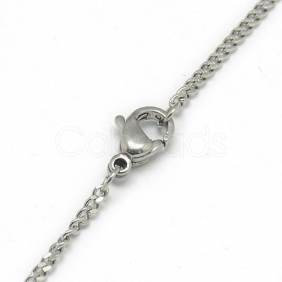 Tarnish Resistant Trendy Unisex 201 Stainless Steel Twisted Chain Necklaces NJEW-L043-44P-1