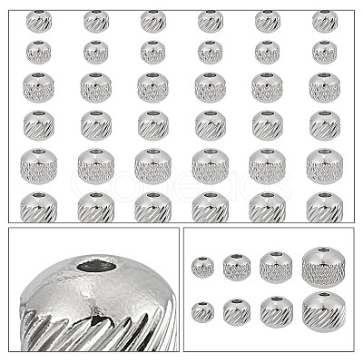 80Pcs 8 Styles 304 Stainless Steel Bead STAS-AR0002-04-1