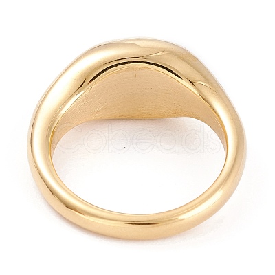 Ion Plating(IP) Unisex 304 Stainless Steel Finger Rings RJEW-K233-11B-G-1
